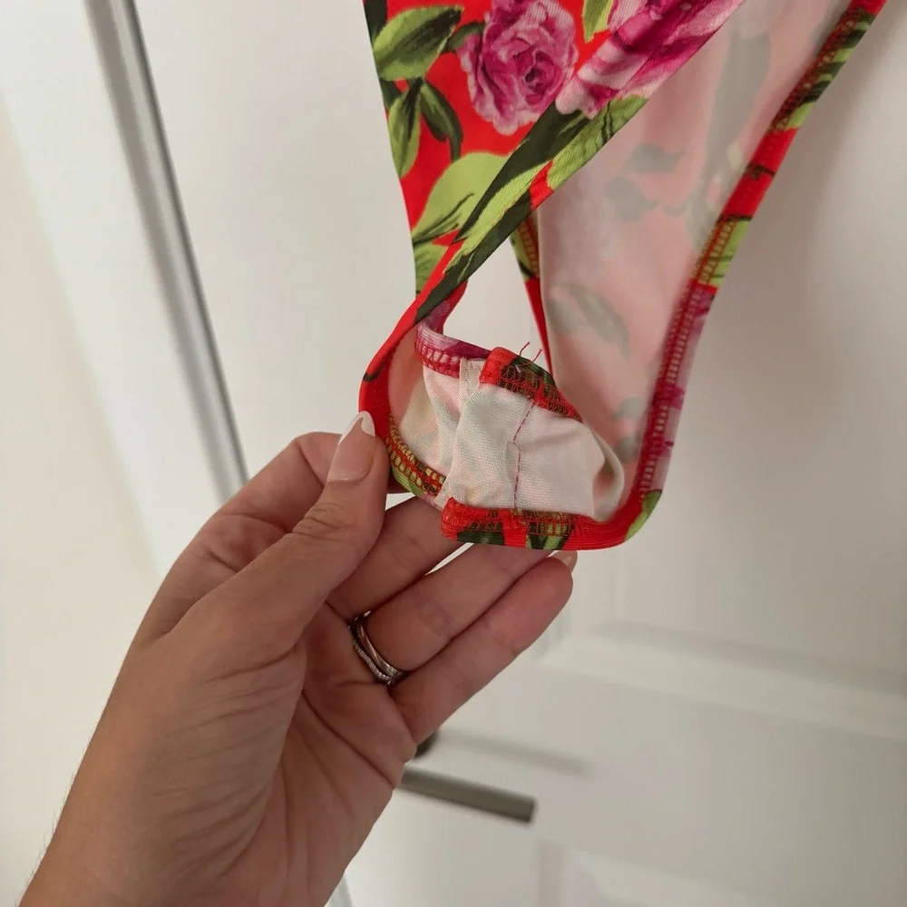 Zara Floral Bodysuit - Orange and Pink - Picture 6 of 6